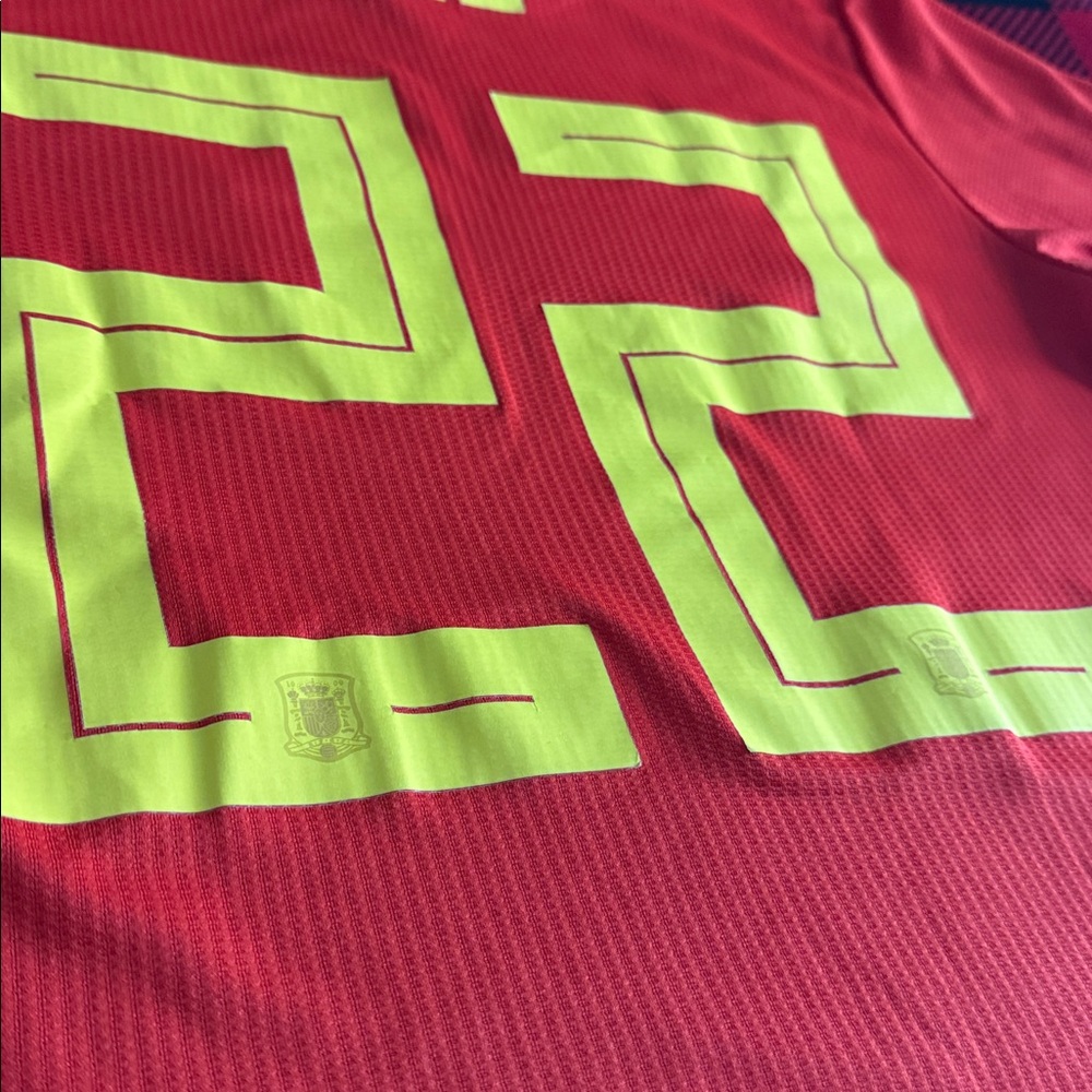 Spain 🇪🇸 #22 Isco 2018 FIFA World Cup Adidas Home Player Edition Jersey - Picture 8 of 9